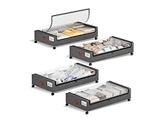 Dark Grey 4 Pck Under the Bed Storage