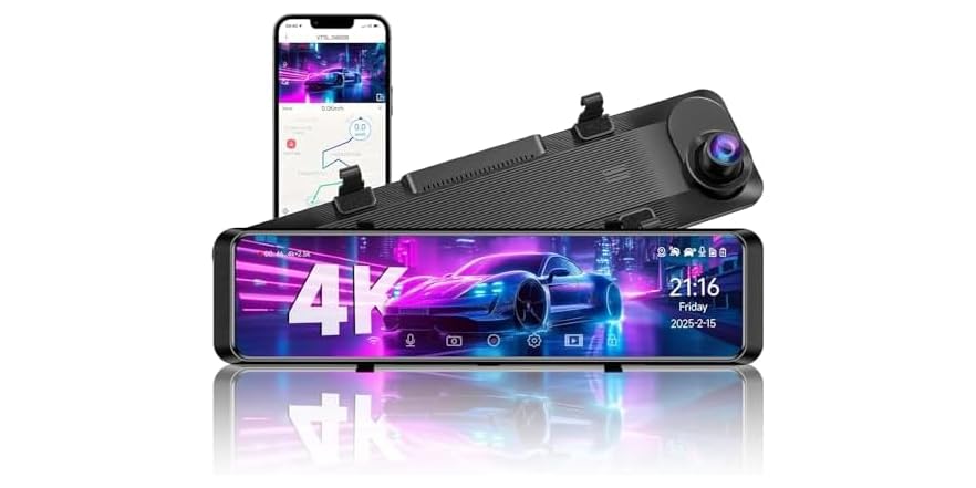 4K Rear View Mirror Camera | 12
