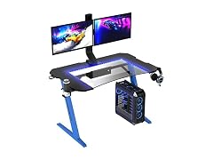 Dardashti Z-Shape Gaming Desk, Blue