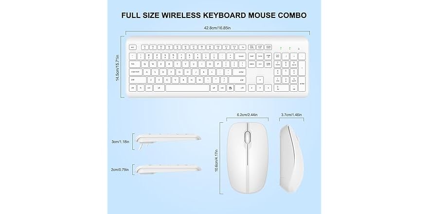 Key Combo Wireless Keyboard and Mouse Combo