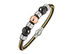 Black & Gold Braided Wire Bracelet