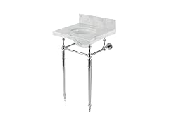 Kingston Brass Carrara Marble White/Polished Chrome