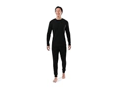 Izod Men (XXL) Waffle Knit Crewneck Top Set Black