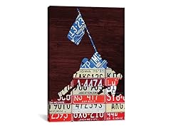 Iwo Jima Recycled License Plate Tribute