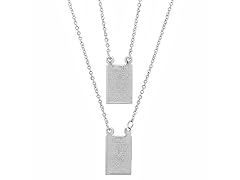 Ladies Stainless Steel Lord's Prayer Necklace in English