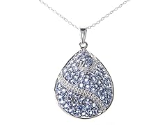 SS Tanzanite Teardrop Pendant