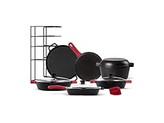 Cuisinel Cast Iron 18-Piece Preseasoned Cookware