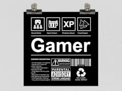 "I'm a Gamer Label" 16" x 16" Matte Poster