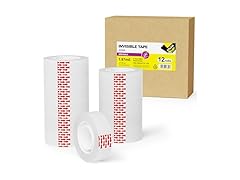 Invisible Tape 12 Rolls 0.75"x1000"