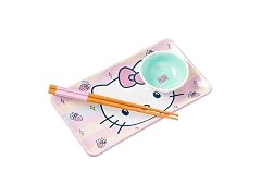 Hello Kitty Strawberries and Bows Kawaii Ceramic Sushi Set