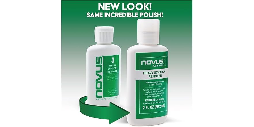 NOVUS 7082 | Heavy Scratch Remover #3 | 8 Bottle