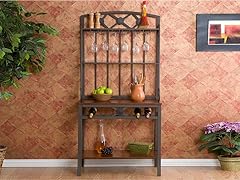 Decorative Bakers Rack with Wine Storage