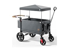 EVER ADVANCED Gray Side-Unzip Stroller Wagon for 2 Kids