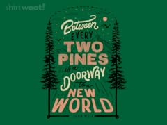 A Doorway Between Pines