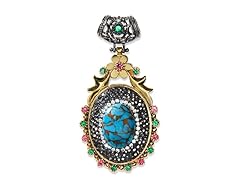 18K Plated Turquoise & Copper Necklace