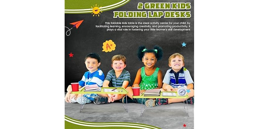 4 PC Kid's Collapsible Lap Desk