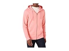 Mens French Terry FullZip Hoodie Peach (XS)