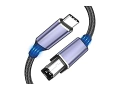 USB B to USB C Printer Cable 10FT