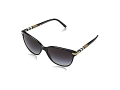 BURBERRY Women's Black and Grey Gradient Sunglasses (Open Box)