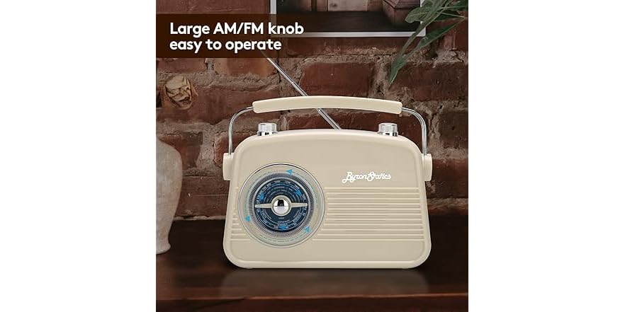 ByronStatics Retro Vintage AM/FM Radio