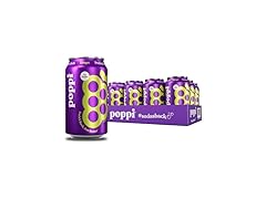 12PK Poppi Sparkling Prebiotic Soda - Grape