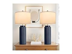 TOBUSA HKRC-TL-TB0311-BU-2 Dark Blue Ceramic Table Lamps