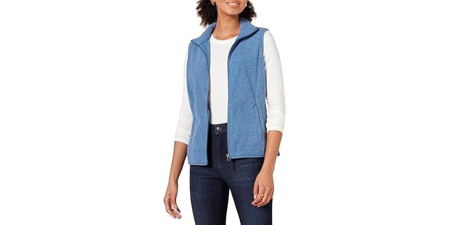 $10.99 | Amazon Essentials Women Classic-fit Polar Vest at Woot!
