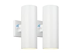 TOBUSA 2-Pack White Outdoor Wall Sconces Dusk to Dawn