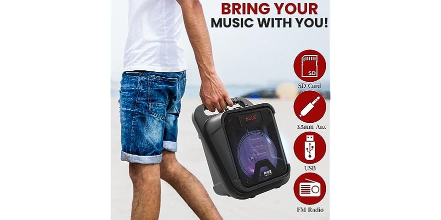 PyleUsa Portable Bluetooth PA Speaker-36