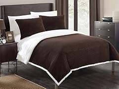 Lancy 3-Piece Ultra Plush Micro Mink Sherpa Lined Blanket Set