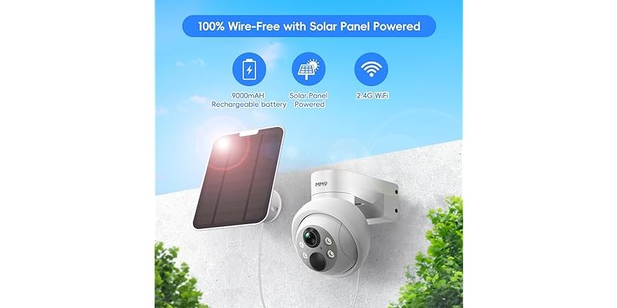 MMQ 4MP Solar Powered Outdoor Wireless Security Camera