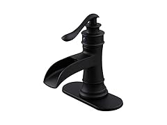 BWE Black Bathroom Faucet Matte Waterfal
