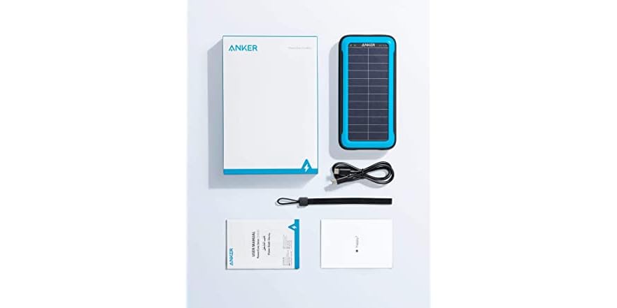 Anker B08BYL3G9J Anker PowerCore Solar 20000, 18W USB (Open Box)