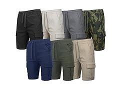 Mens Super Stretch Pull-On Cargo Shorts