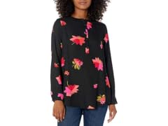Amazon Essentials Women (XL) Blouse Black Pink Flo