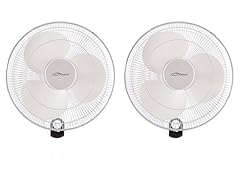 16" Wall Mount Oscillating Fan, 2Pk