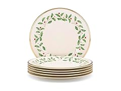 Lenox Holiday 6-Piece Dinner Plates Dinnerware Set