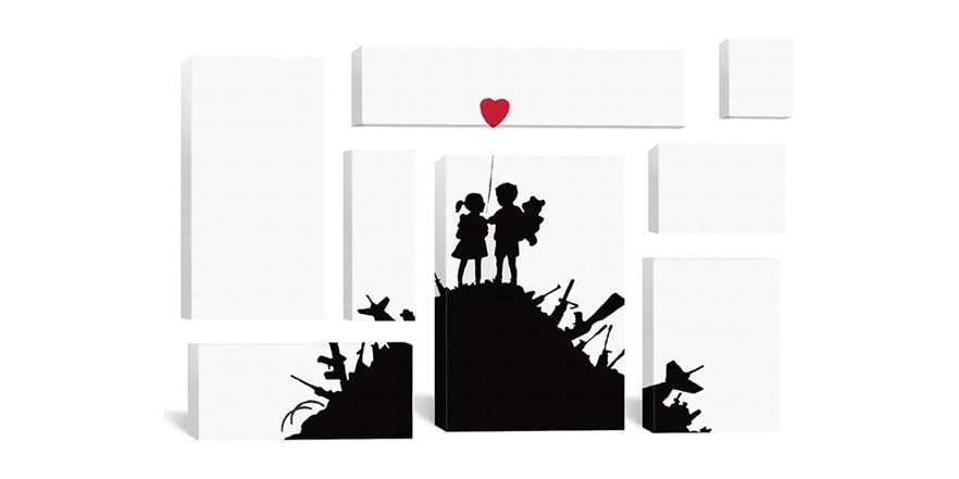 Banksy (Bristol, 1974) : Kids on a gun hill. - Asta Arte Antica
