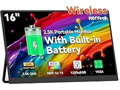 16" 2.5K Wireless Portable Monitor Battery-Powered