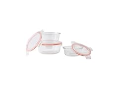 IMUSA 6 Piece Set Glass Round Food Container