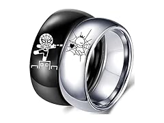 AJZYX Spiderman Couples Ring