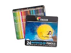 Watercolor Pencils 24-Pack w/ Brush