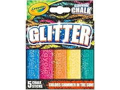 Crayola Outdoor Chalk w/ Glitter (5-Pc)