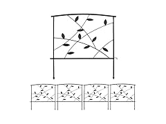 Sunnydaze HBM-628 10' 5 Pc Modern Leaf Steel Fence