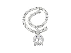 Silver Happy Face Pendant