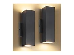 BesLowe 2-Pack Outdoor Wall Lights