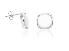 SS .925 White Agate  7cttw Earring