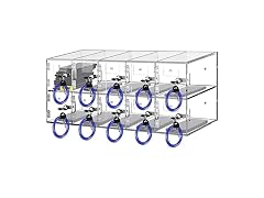 Cell Phone Storage Locker, 10 Slots Acrylic
