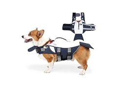 Dog Life Jacket,Cartoon Shark Pattern,Pet Fl