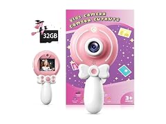 TEKFUN Kids Digital Camera Toy 32GB SD Pink